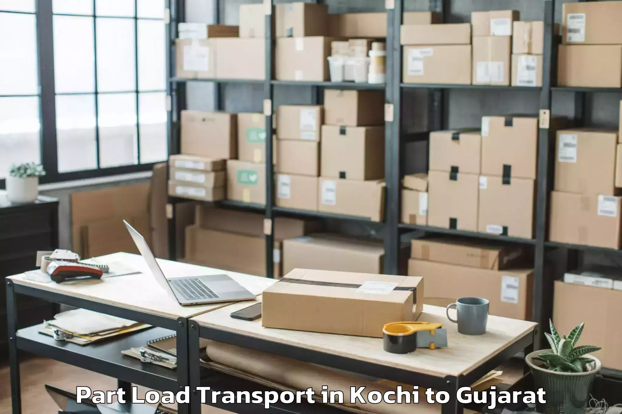 Top Kochi to Dhuwaran Part Load Transport Available